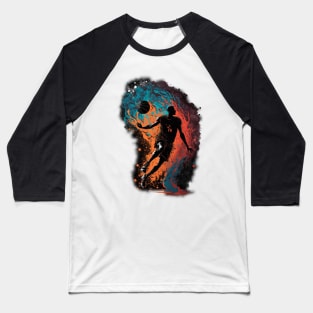 Basketball player leaping towards the hoop Baseball T-Shirt